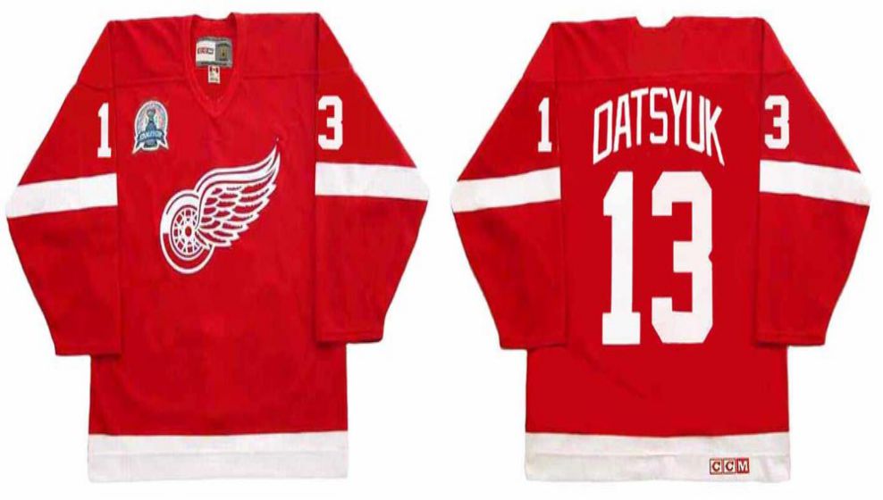 2019 Men Detroit Red Wings #13 Datsyuk Red CCM NHL jerseys